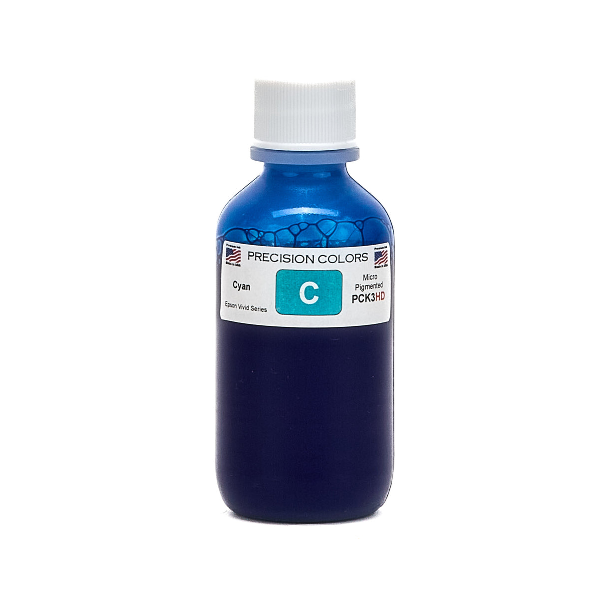 Precision Colors PCK3HD Cyan pigment ink, 2 oz bottle