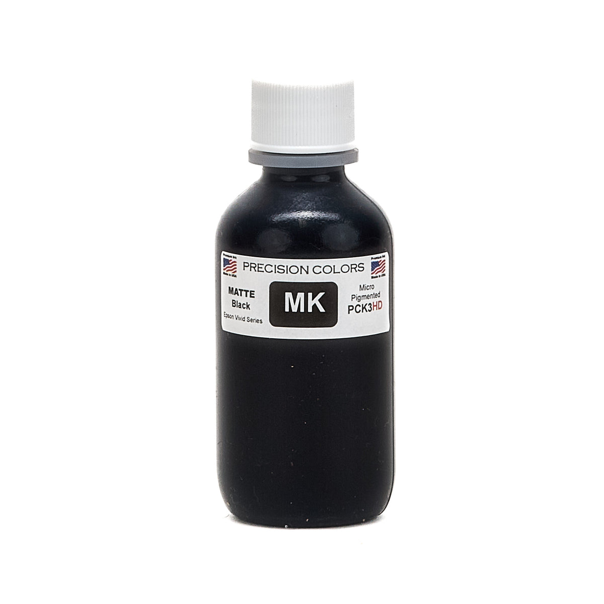 Precision Colors PCK3HD Matte Black pigment ink, 2 oz bottle