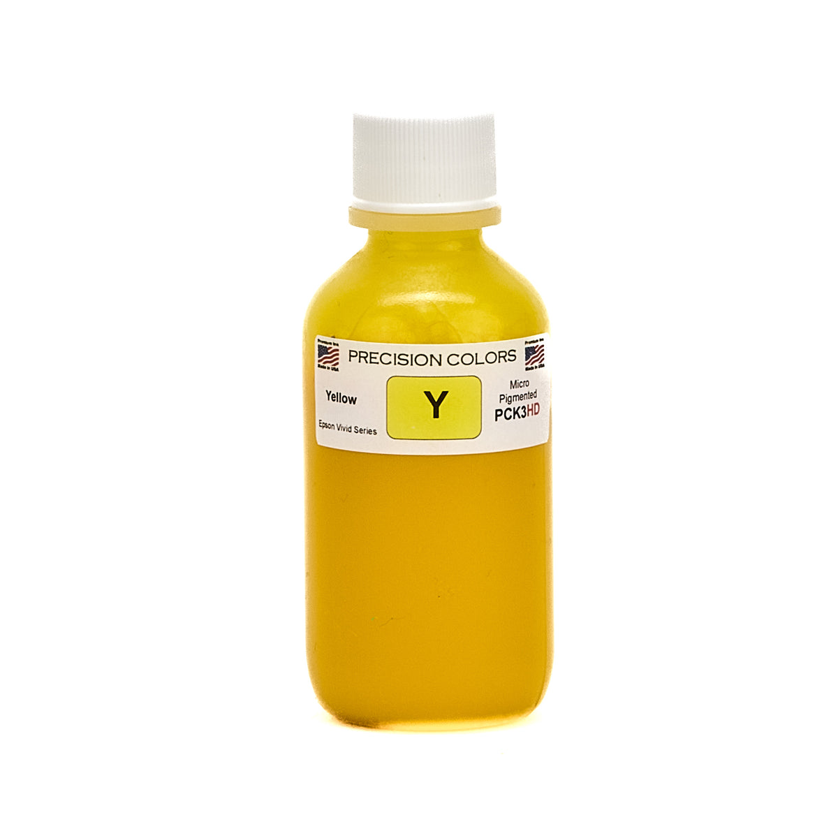 Precision Colors PCK3HD Yellow pigment ink, 2 oz bottle