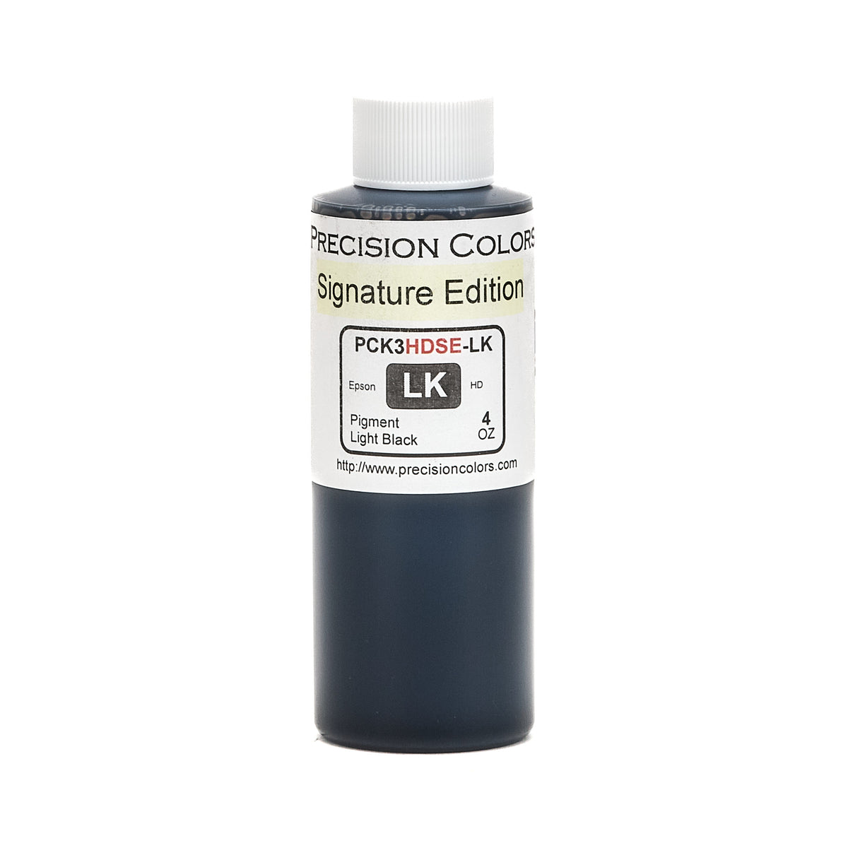 Precision Colors PCK3HD Light Black pigment ink, 4 oz bottle