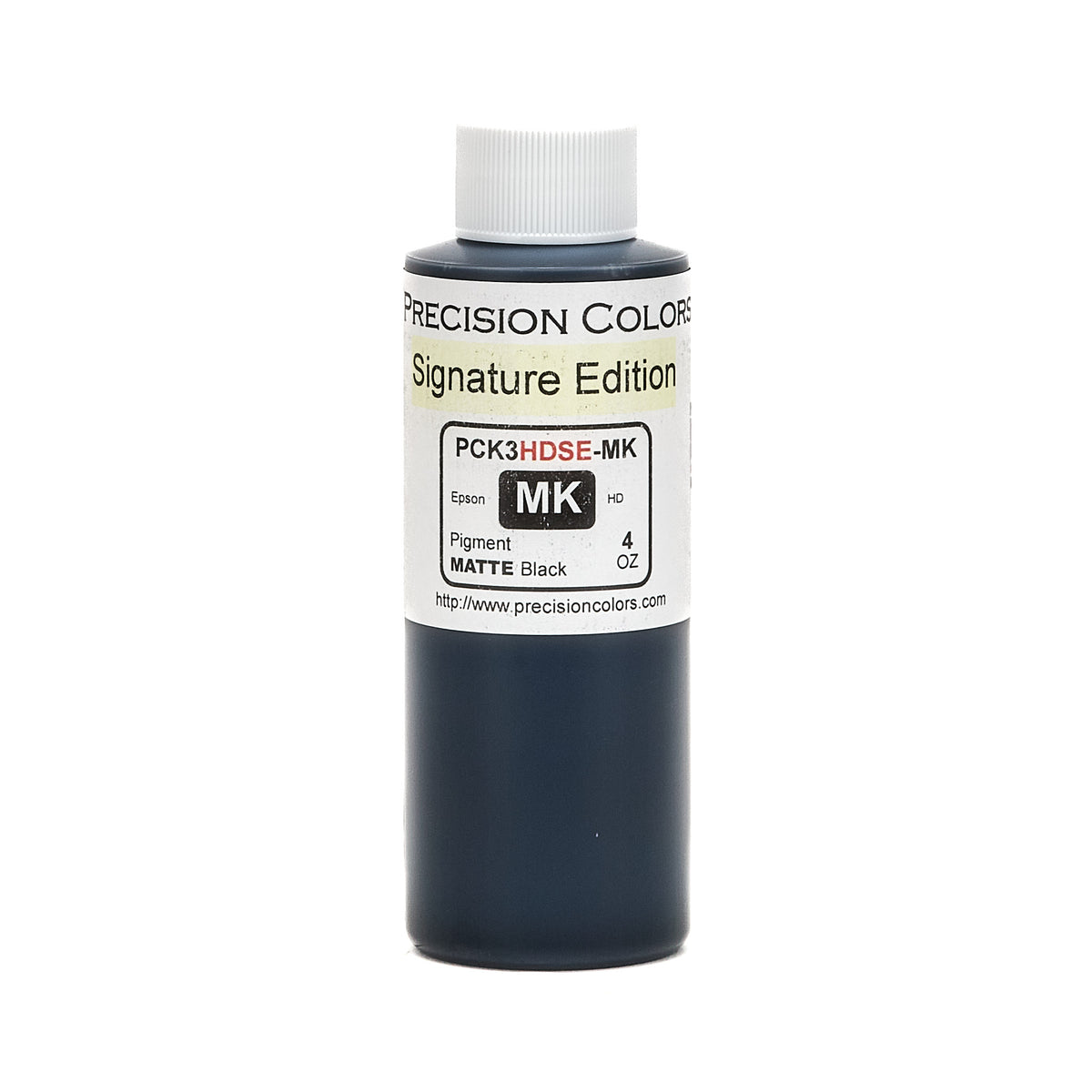 Precision Colors PCK3HD Matte Black pigment ink, 4 oz bottle