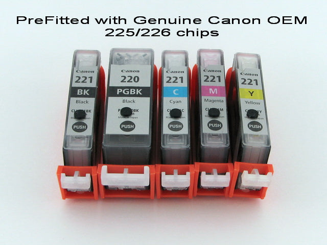 Canon PGI-225 / CLI-226 compatible ink with storage clips