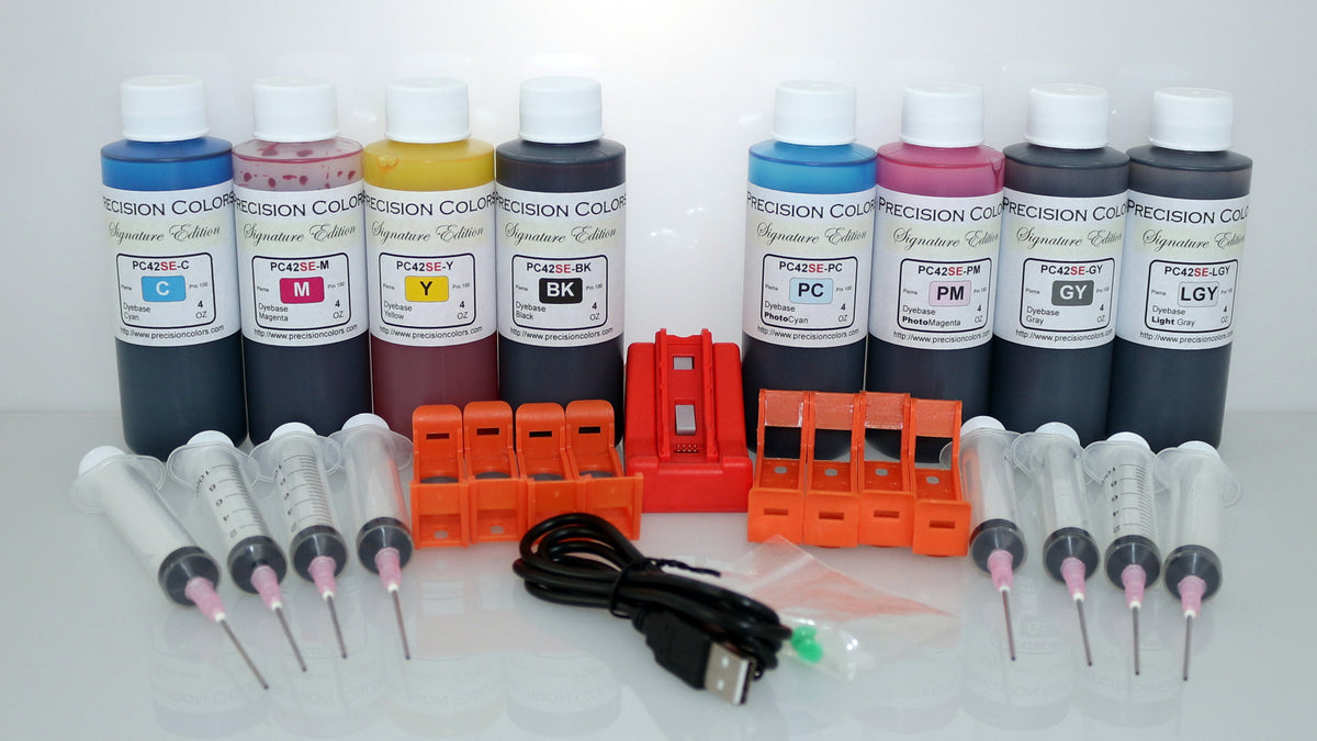 Canon CLI-42 compatible ink set with syringes, deluxe