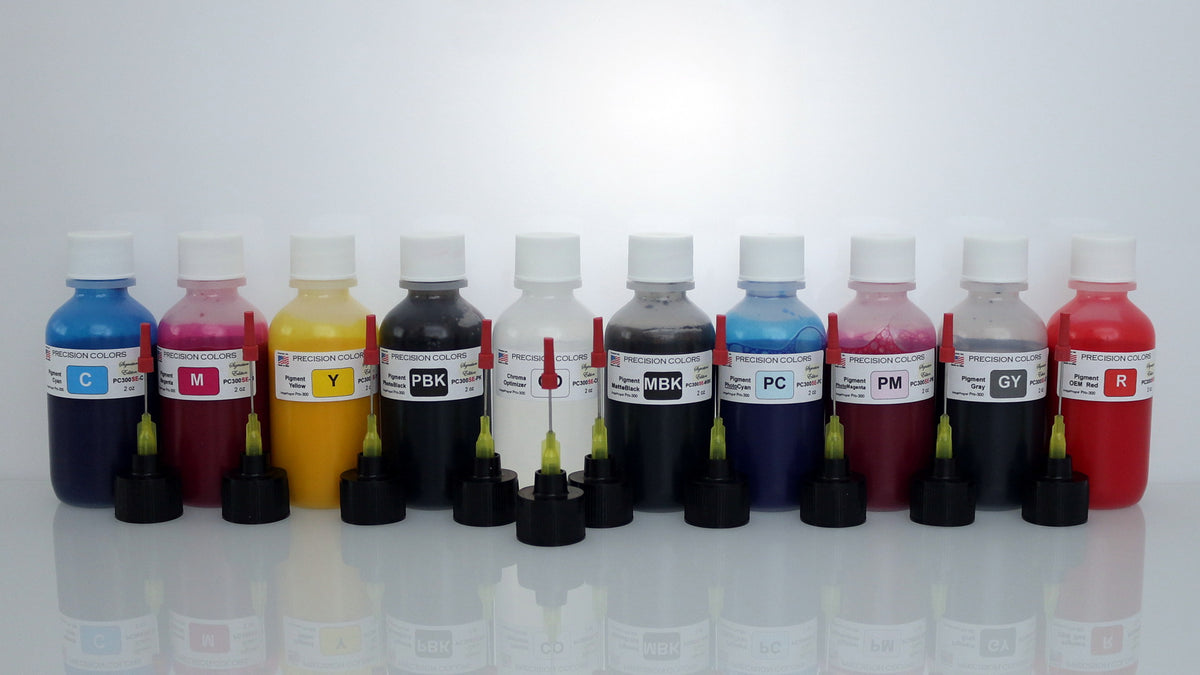 Canon PFI-300 compatible ink set with squeeze bottles, 2 oz